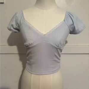 Aeropostale Blue Fitted Crop Top
